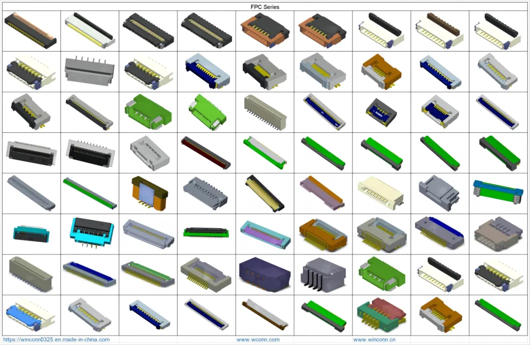 FPC FFC Zif ATX;Btx;Lvds;Pin Female Header;IC Socket;RJ45;USB;1394;DIN;HDMI;Pcie;S ATA;Wtb;Btb;Wtw;RF;D-SUB;DVI;Ngff;M2;SIM;Memory;Battery;Pogo Pin Connector