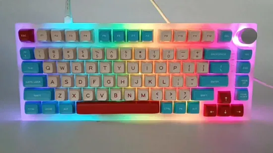 Teclado intercambiable en caliente Teclas PBT retroiluminadas RGB Teclas completas